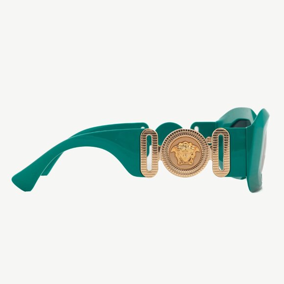 Versace VE4425U Green Medusa-Logo Rectangular Sunglasses - Picture 3 of 9